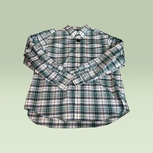 Men's Green Plaid Dress Shirt Kenneth Roberts XXL NWT